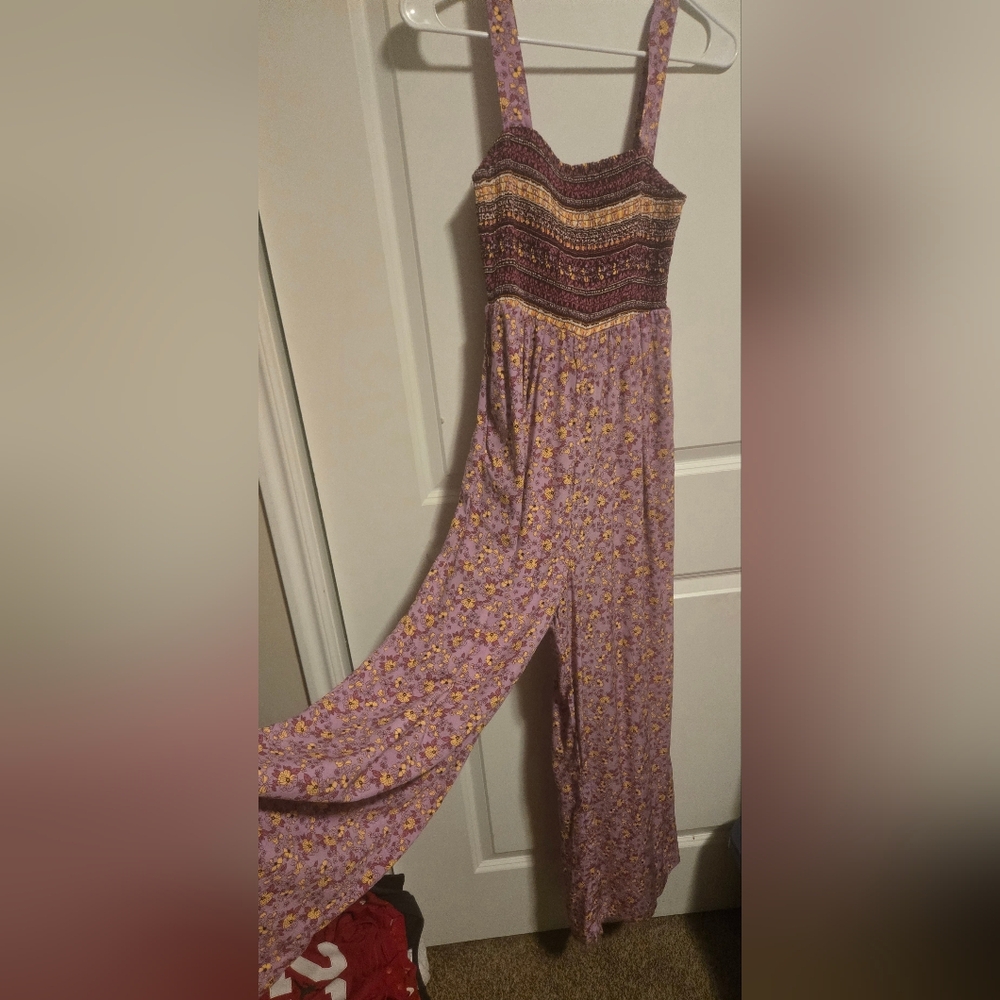 Bohemian Floral Casual Jumpsuit Overall